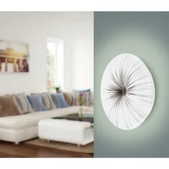 LED-plafondi Nieves 41 cm valkoinen/hopea