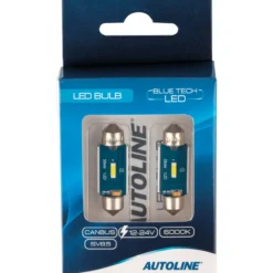 LED-polttimopari Autoline SV8,5 38 mm 6000K Can Blue Tech
