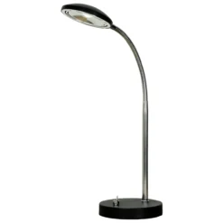 LED-pöytävalaisin Aneta Lighting Hero, musta / kromi