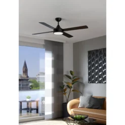 LED-tuuletinvalaisin Eglo Trinidad, mattamusta