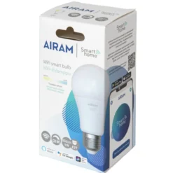 LED-vakiolamppu Airam SmartHome 9 W opaali E27, 806 lm, 2700-6500 K