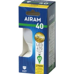 LED-vakiolamppu, opaali, 4,9 W E27 470 lm