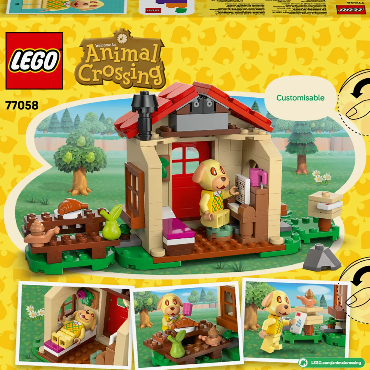 LEGO Animal Crossing 77058 Goldie kodikkaassa talossaan