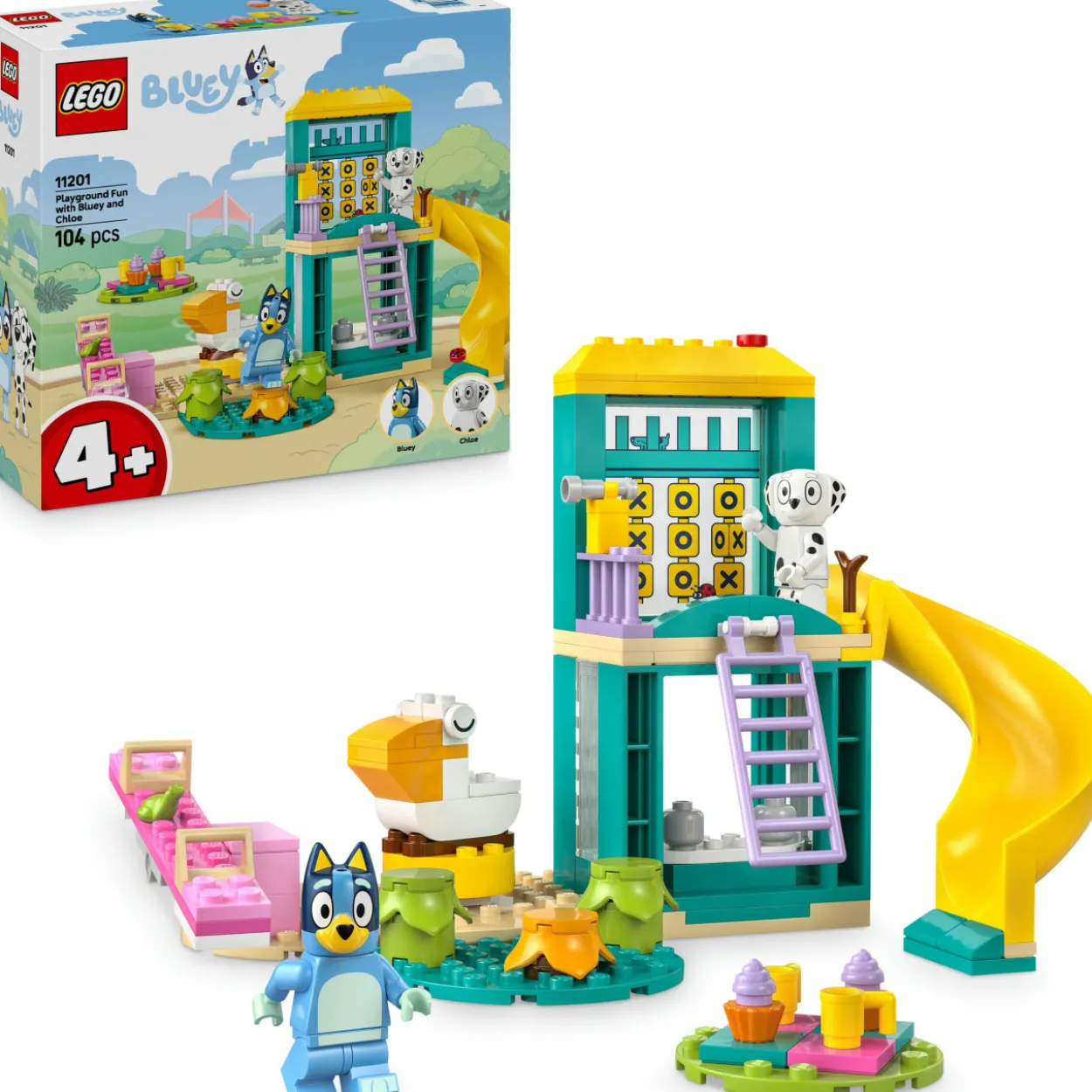 LEGO Bluey 11201 Blueyn ja Katin hupihetket leikkikentällä