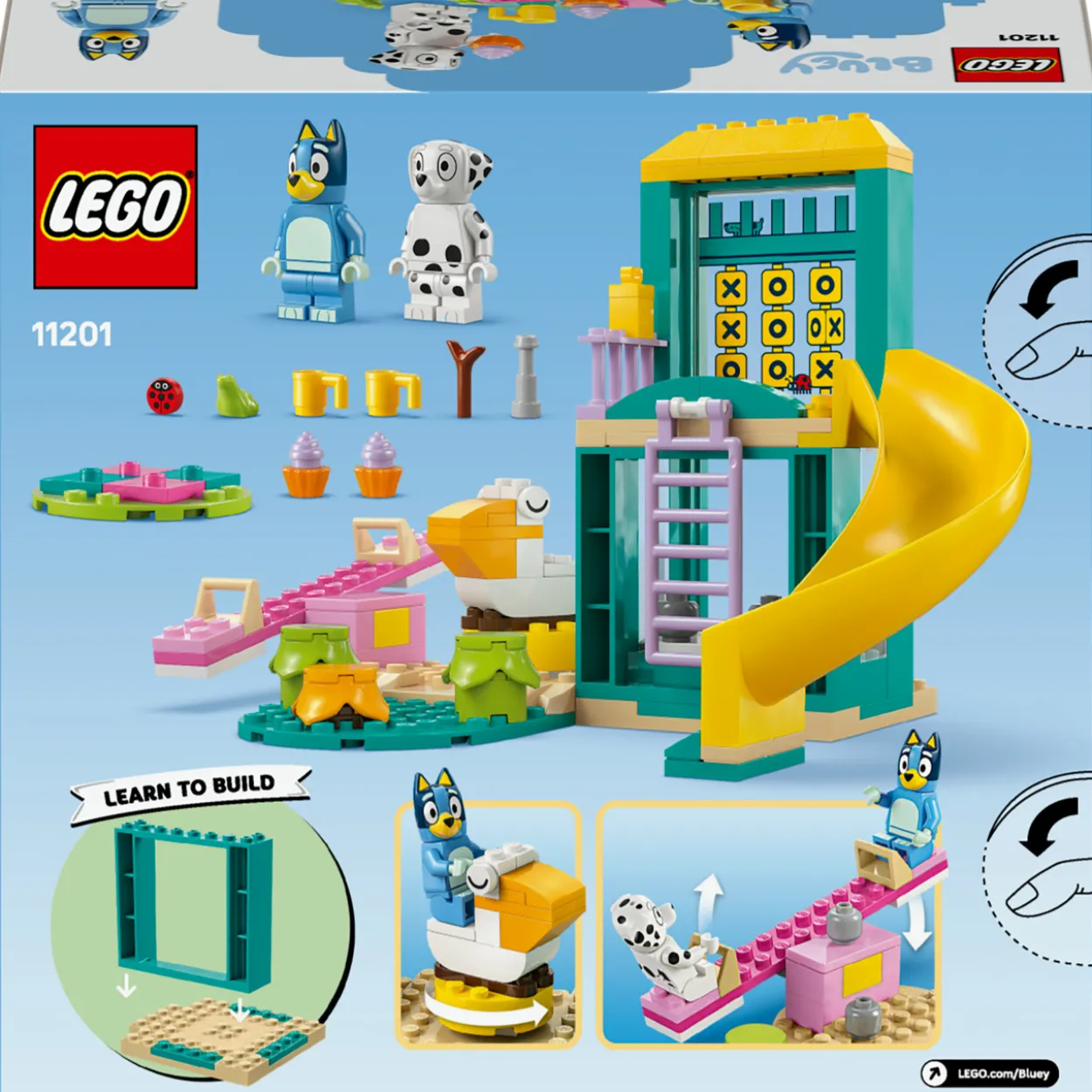 LEGO Bluey 11201 Blueyn ja Katin hupihetket leikkikentällä