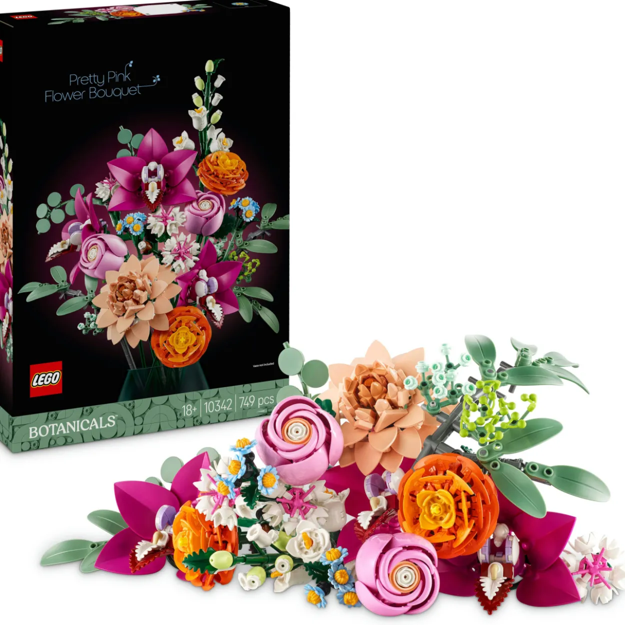 LEGO Botanicals 10342 Kaunis vaaleanpunainen kukkakimppu