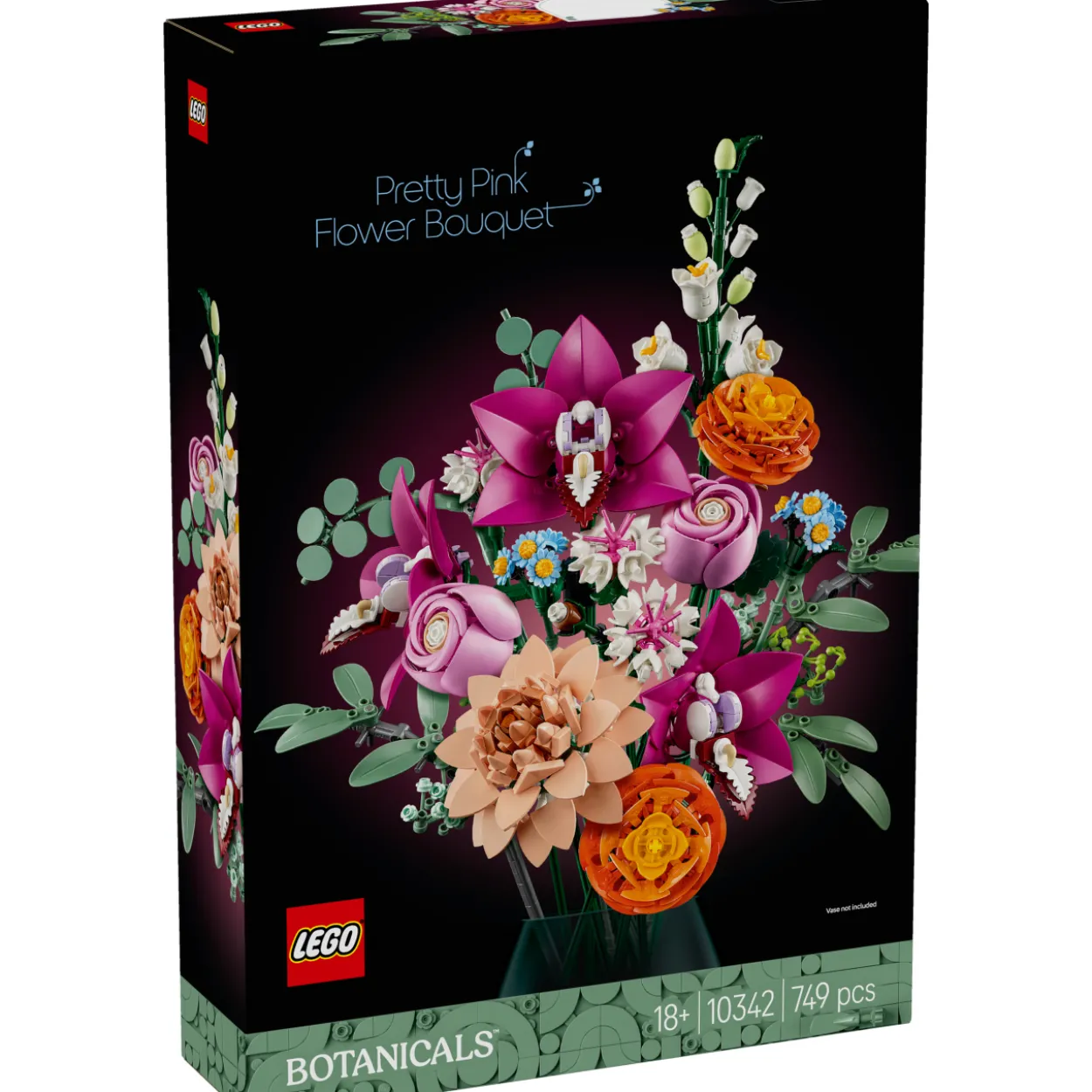 LEGO Botanicals 10342 Kaunis vaaleanpunainen kukkakimppu