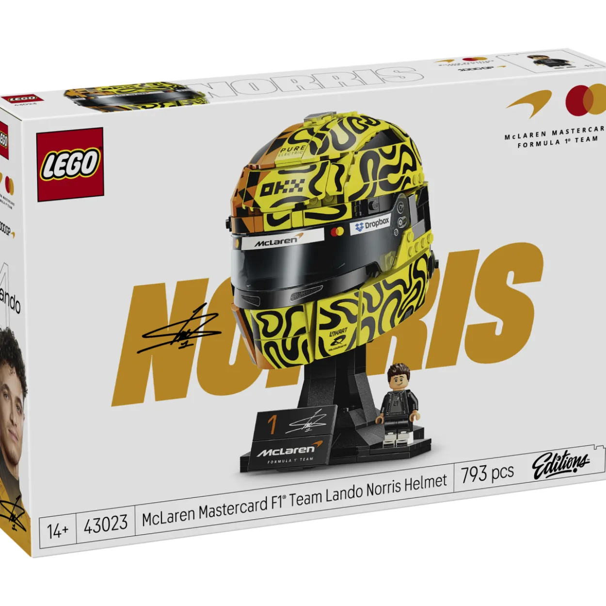 LEGO Editions Vehicles 43023 McLaren Mastercard F1® Team ‑kypärä – Lando Norris