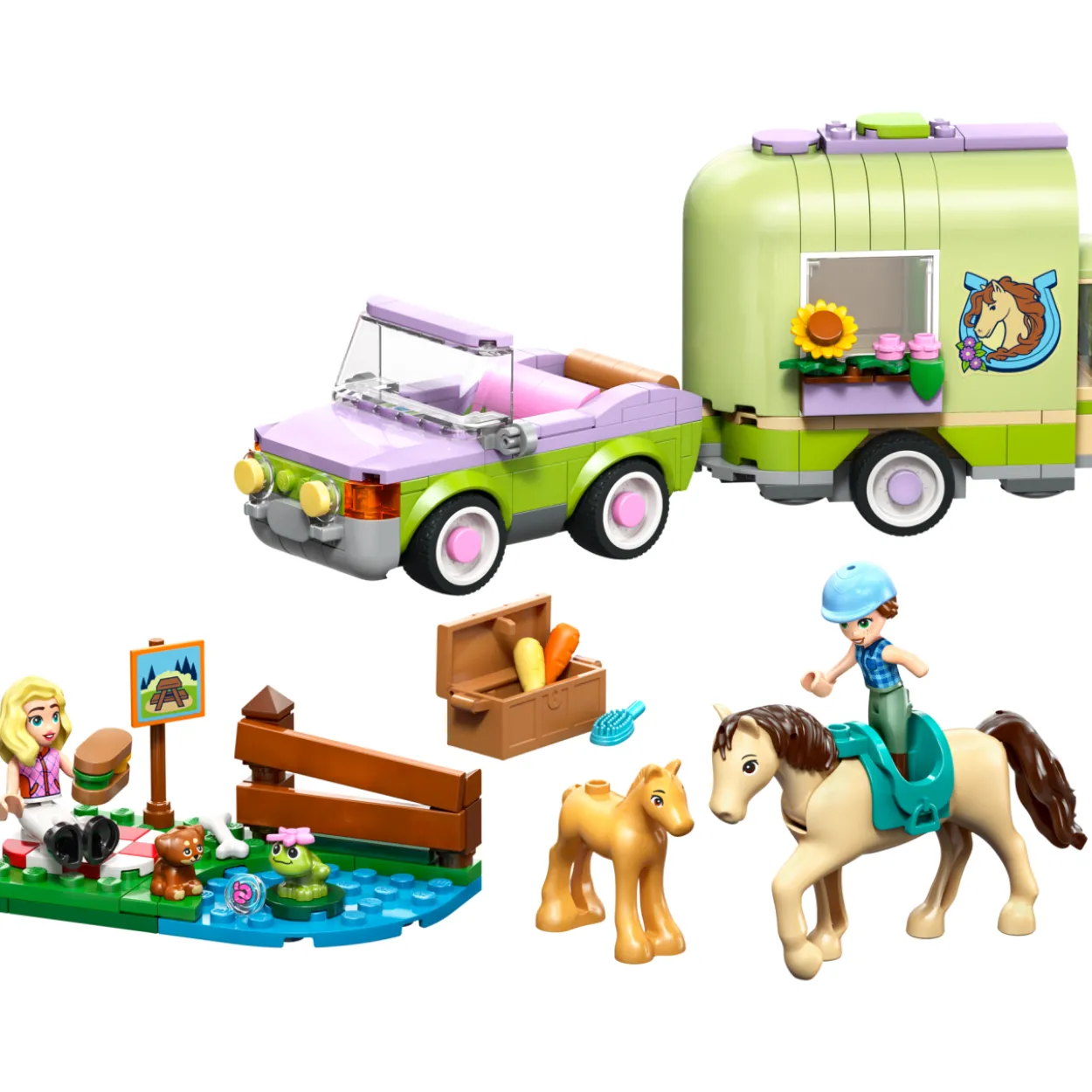 LEGO Friends 42695 Hevosen ja varsan kuljetusvaunu
