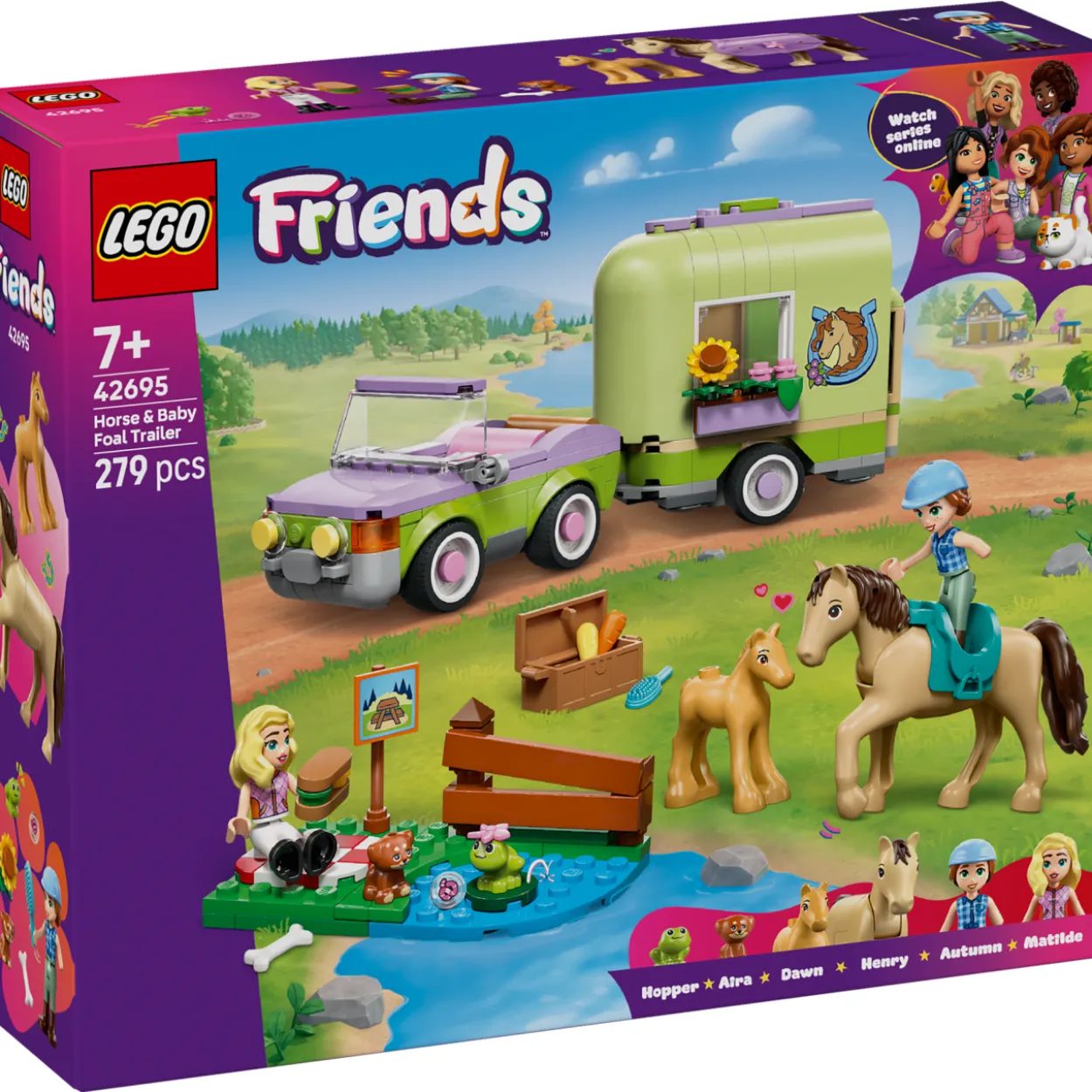 LEGO Friends 42695 Hevosen ja varsan kuljetusvaunu