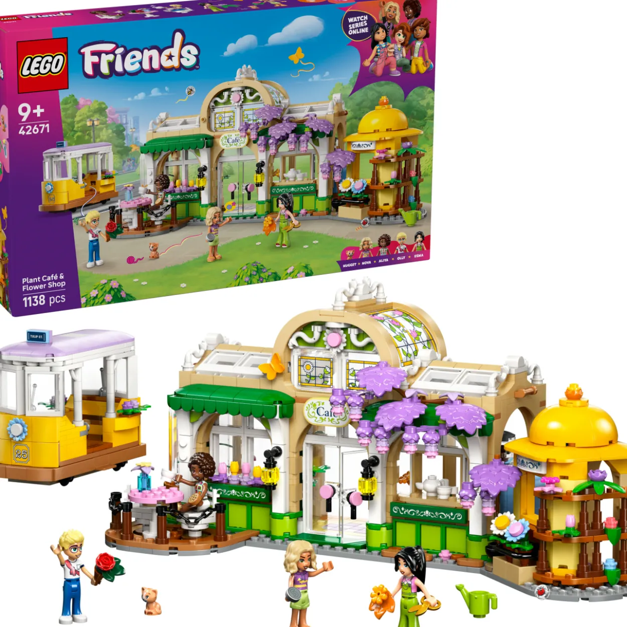LEGO Friends 42671 Kasvikahvila ja kukkakauppa