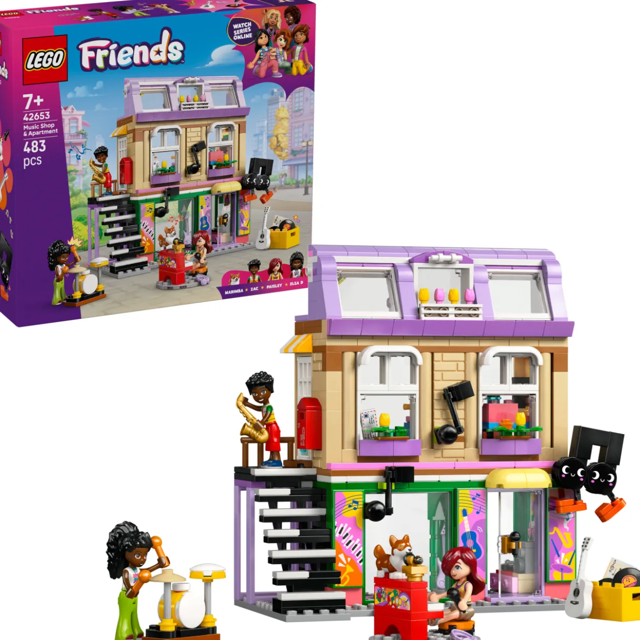 LEGO Friends 42653 Musiikkikauppa ja asunto