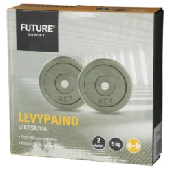 Levypaino 2x5 kg käsipainoihin musta