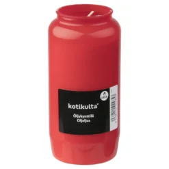 Öljykynttilä 95 h punainen