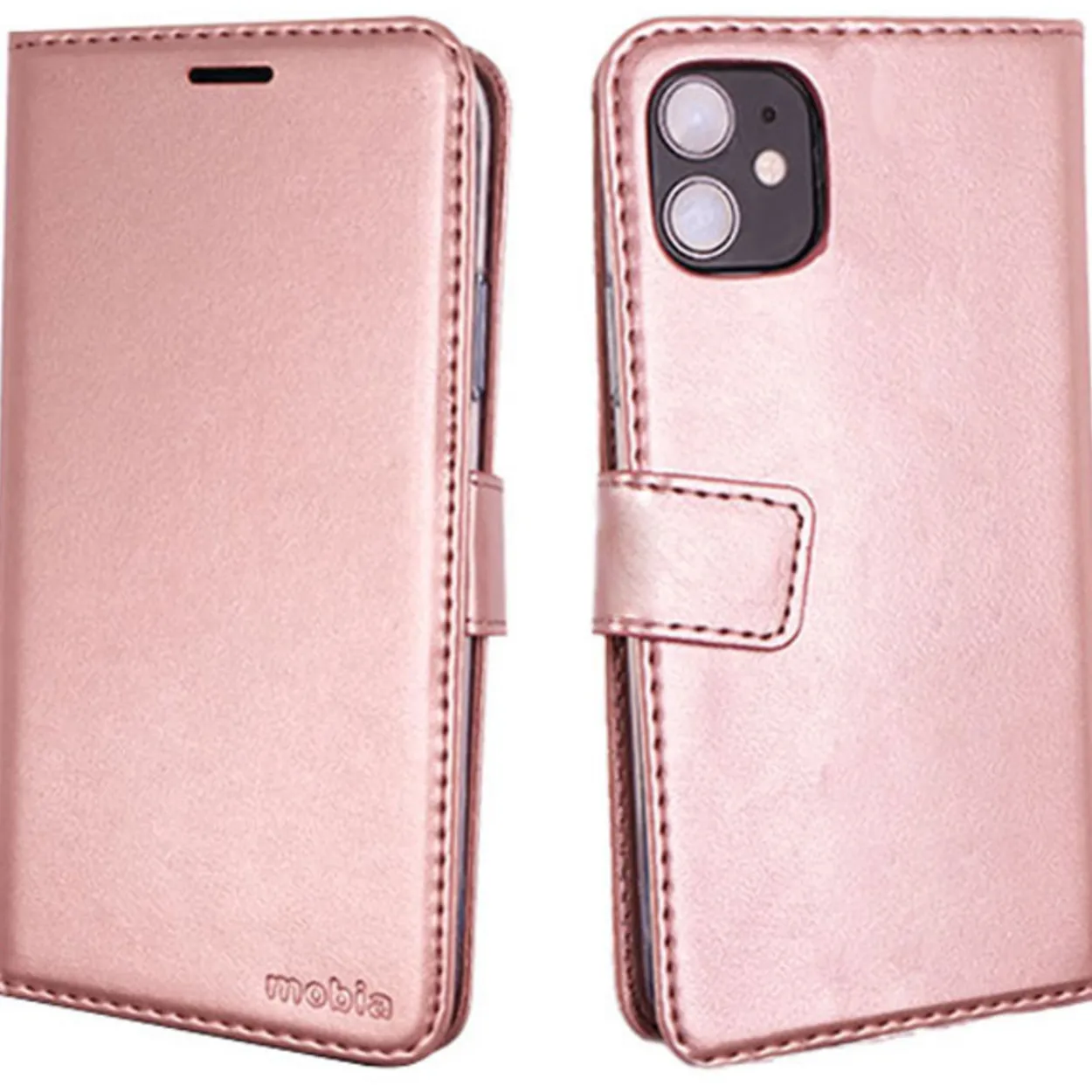 Lompakkolaukku Mobia iPhone 7/8/SE2020/SE2022, ruusukulta