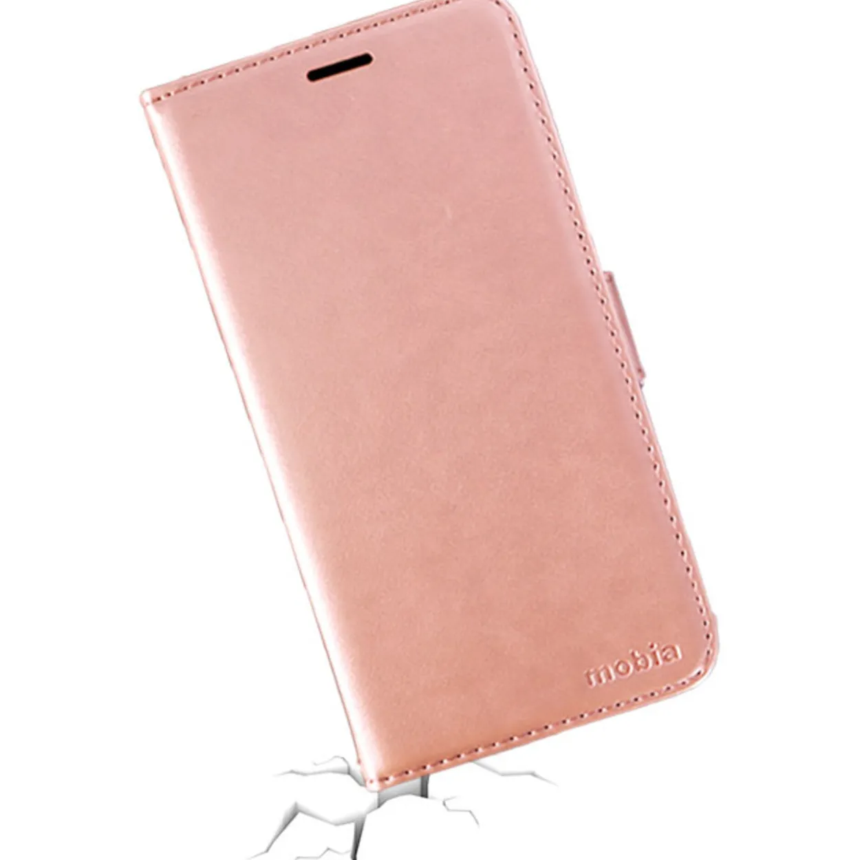 Lompakkolaukku Mobia iPhone 7/8/SE2020/SE2022, ruusukulta