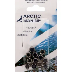 Lukitusmutteri Arctic Marine DIN 985 M6 A4, 12 kpl