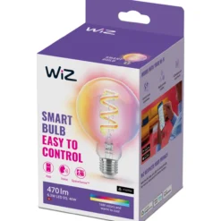 Älylamppu WiZ full color filamentti pallolamppu 40 W G95 E27 RGB