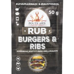 Mausteseos Poppamies 50 g Rub Burgers & Ribs