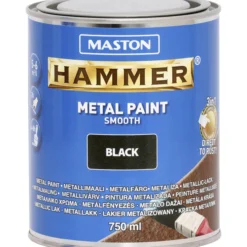 Metallimaali 750 ml musta sileä
