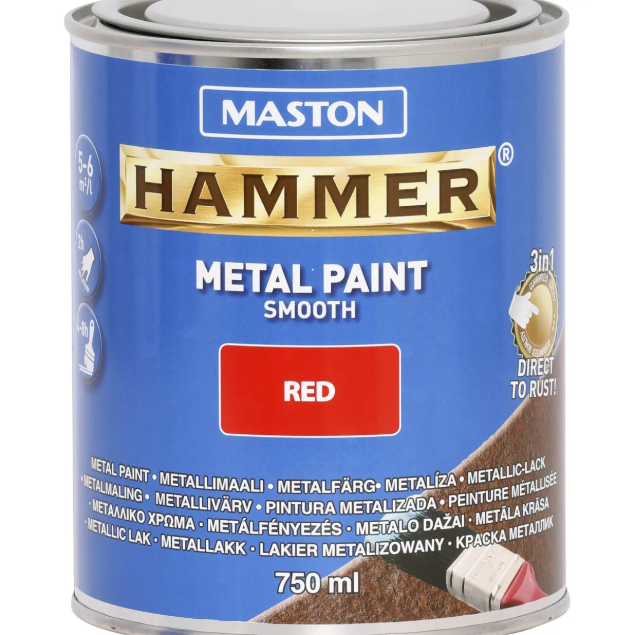 Metallimaali 750 ml punainen sileä