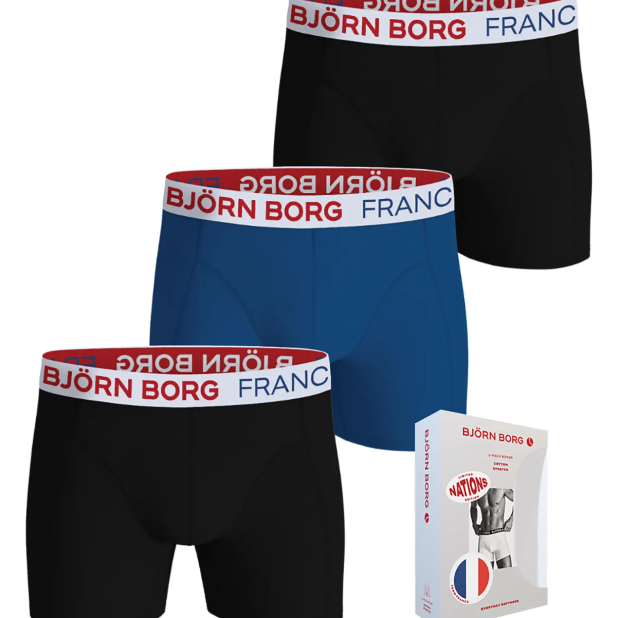 Miesten bokserit Björn Borg Nations Ranska 3-pack