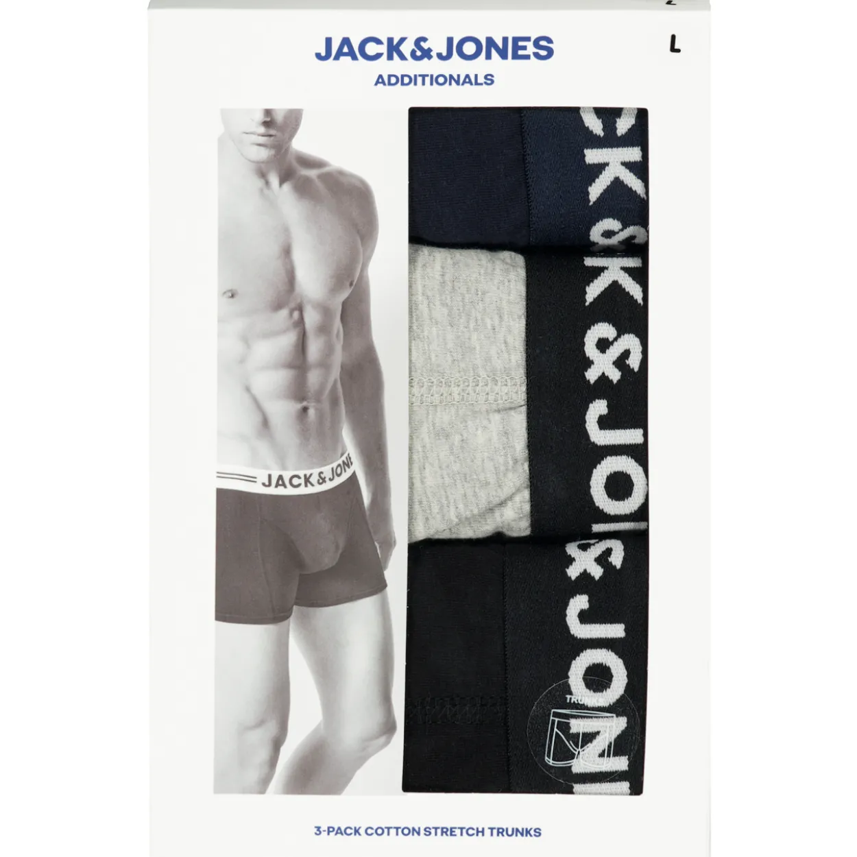 Miesten bokserit Jack & Jones Jackanthony Trunks Noos 3 kpl/pkt