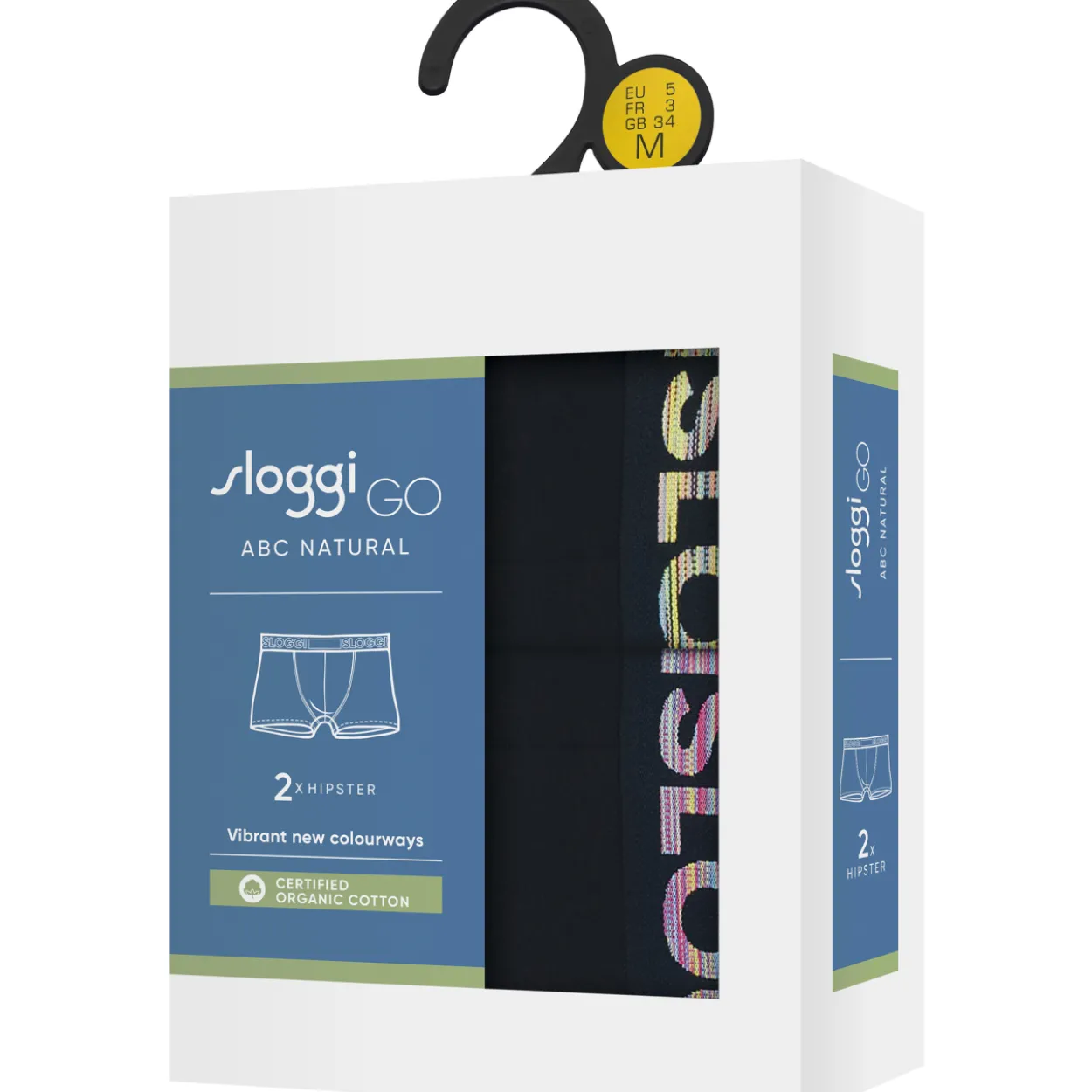 Miesten bokserit Sloggi Go ABC Organic Cotton Hipster 2-pack