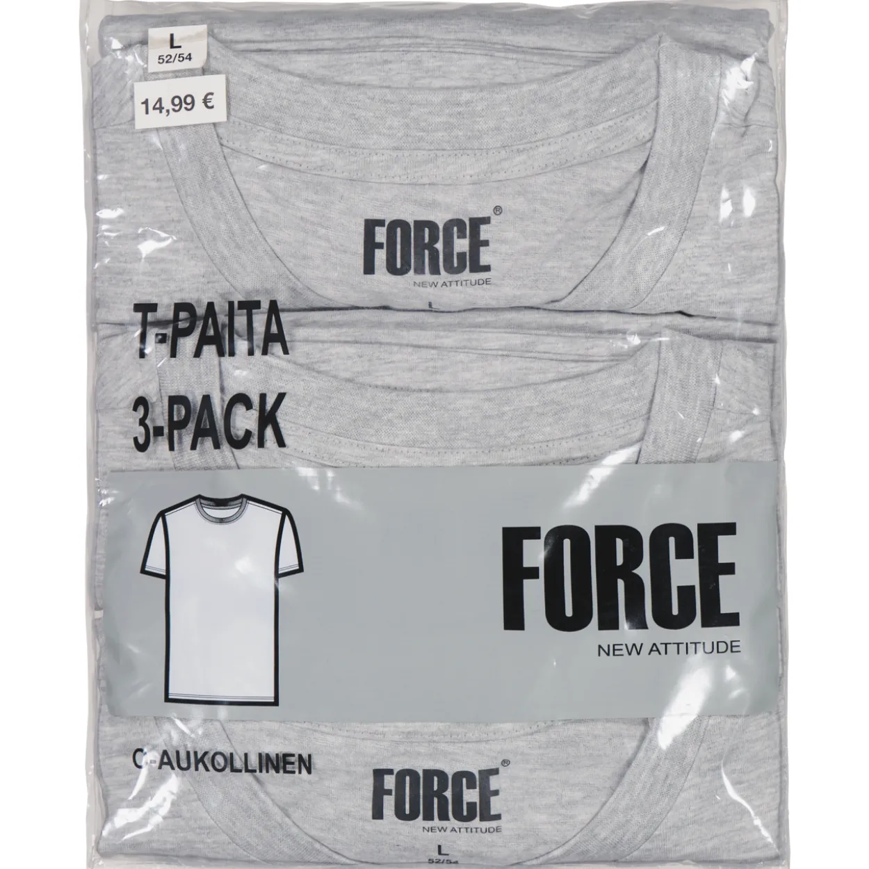 Miesten T-paita Force New Attitude Pete 3 kpl/pkt