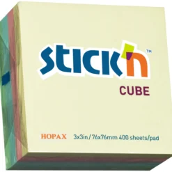 Muistikuutio Stick'n 400kpl 76x76mm pastelli