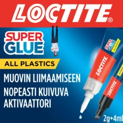 Muovipikaliima Super Glue All Plastics, 2 g / 4 ml