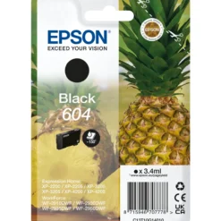 Mustepatruuna Epson Ananas 604, musta 3,4 ml