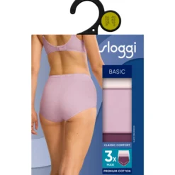 Naisten maxi-alushousut Sloggi Pure Comfort, 3 kpl/pkt