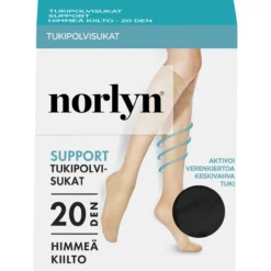 Naisten tukipolvisukat Norlyn Support 20 den, eri värejä
