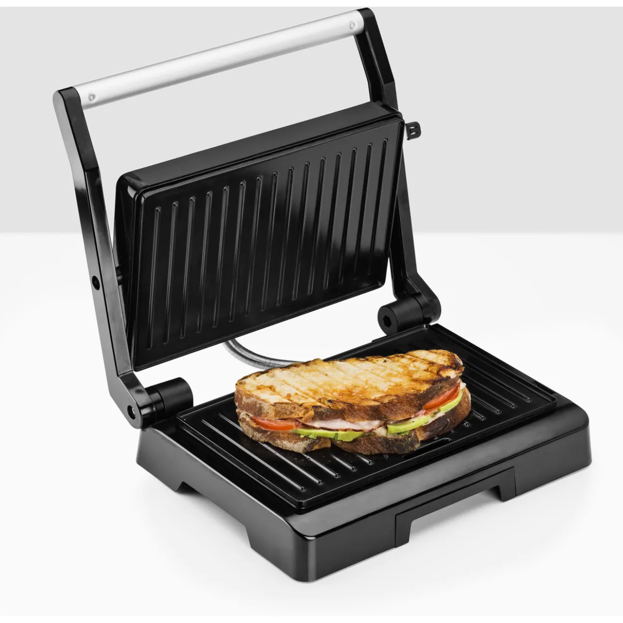 OBH Nordica Onyx -panini- ja -voileipägrilli, musta 6889