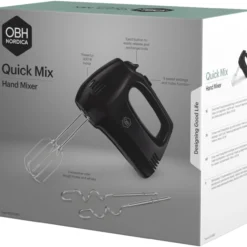 OBH Nordica Quick Mix -sähkövatkain, musta HO3108S0