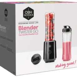 OBH Nordica Twister Go -tehosekoitin 2 x 600 ml, musta 7744