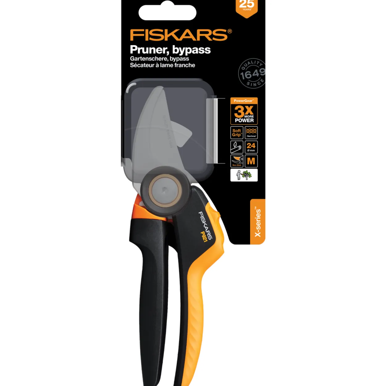 Oksasakset Fiskars X-PowerGear, ohileik. M, P921