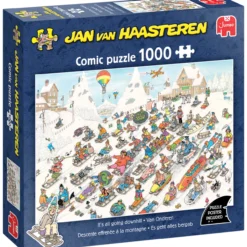 Palapeli Jumbo 1000 palaa Jan van Haasteren It's All Going Downhill