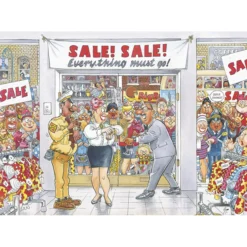 Palapeli Jumbo 1000 palaa Wasgij Retro Mystery 7 Everything Must Go