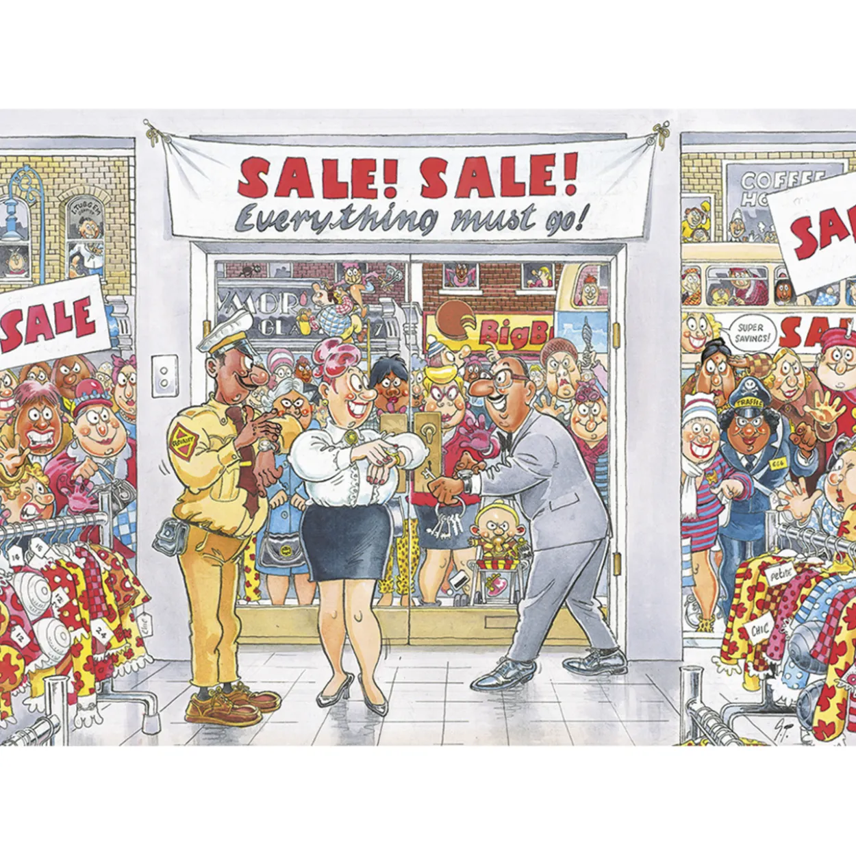 Palapeli Jumbo 1000 palaa Wasgij Retro Mystery 7 Everything Must Go