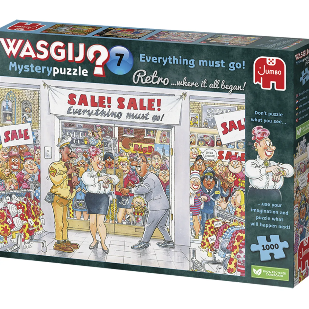 Palapeli Jumbo 1000 palaa Wasgij Retro Mystery 7 Everything Must Go