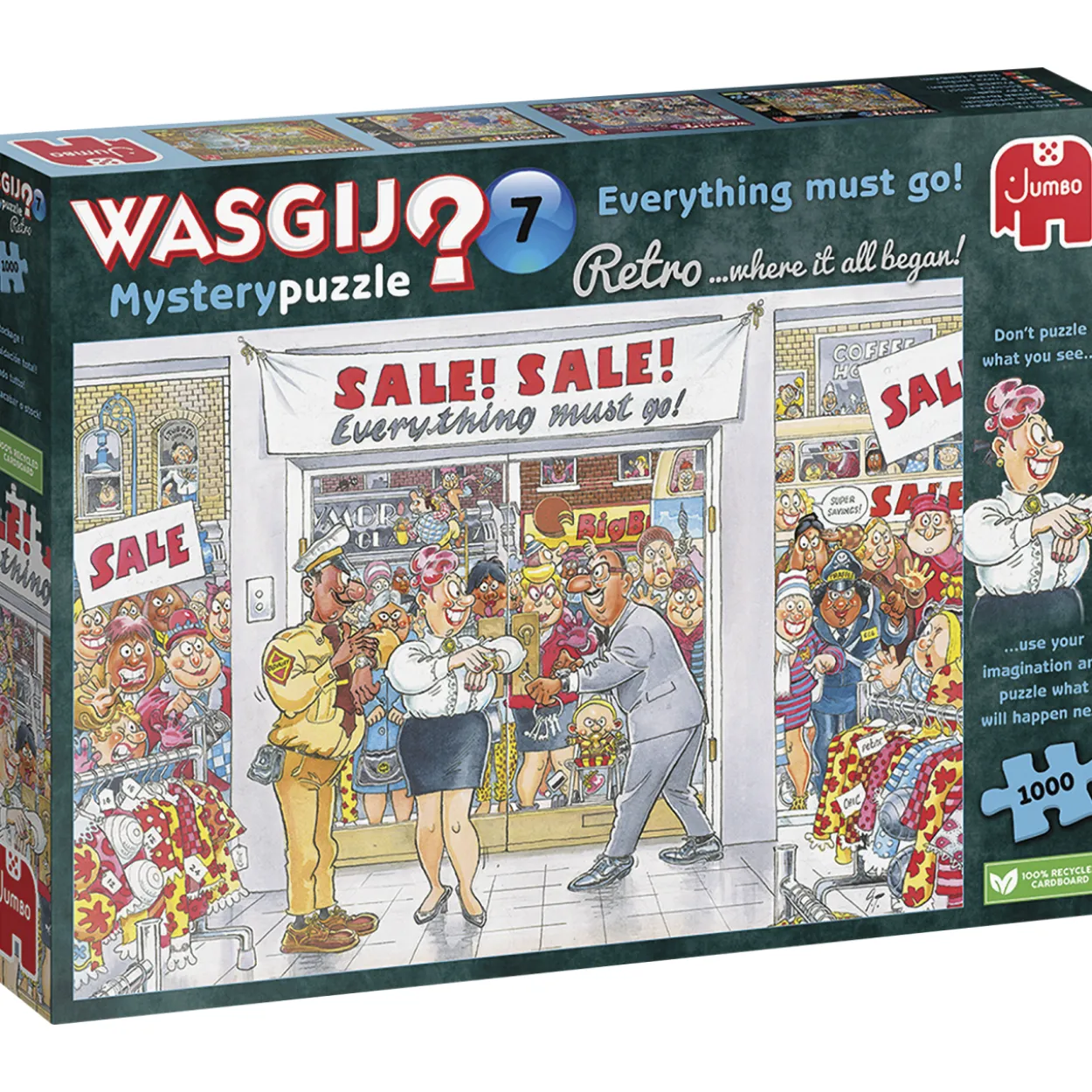 Palapeli Jumbo 1000 palaa Wasgij Retro Mystery 7 Everything Must Go