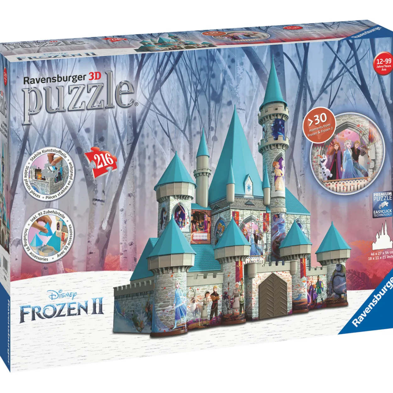 Palapeli Ravensburger 3D Frozen Castle 216 palaa