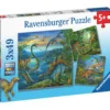Palapeli Ravensburger Dinosaur Facination 3x49 palaa