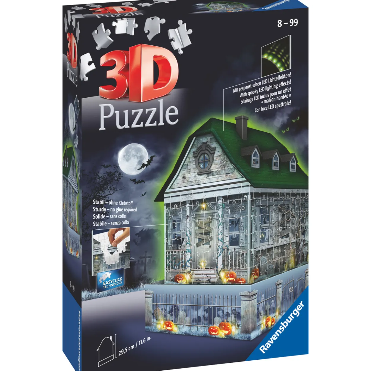 Palapeli Ravensburger 3D Night Light Haunted House 216 palaa