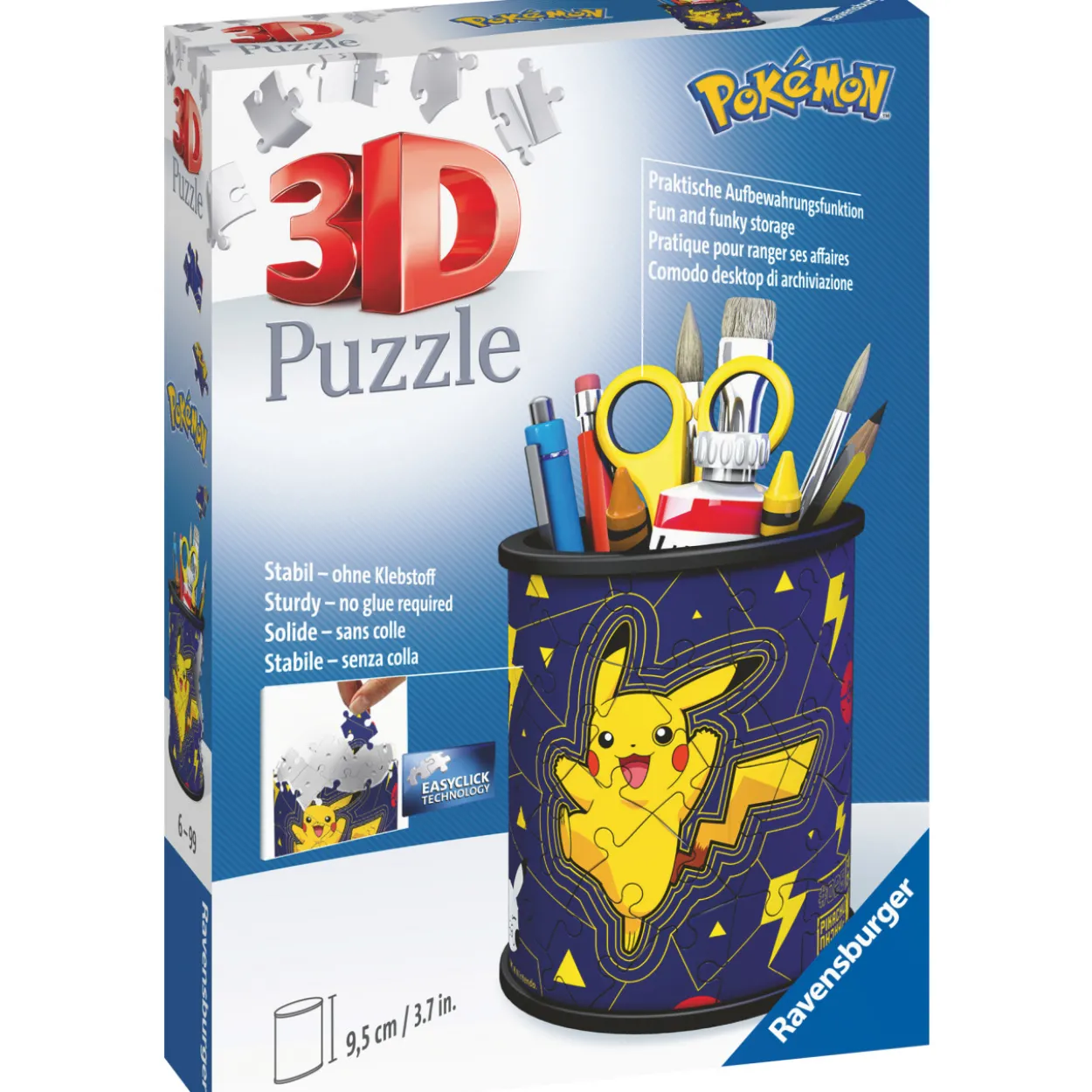 Palapeli Ravensburger 3D Pokémon Pencil Cup 54 palaa
