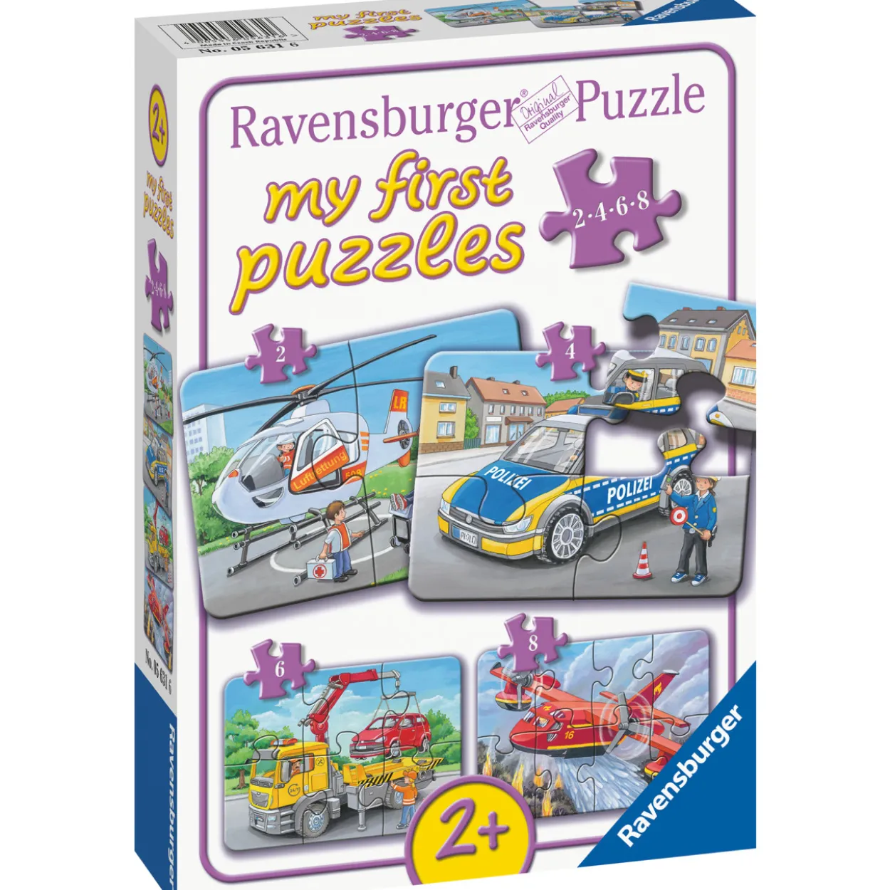 Palapeli Ravensburger My Emergency Vehicles 2/4/6/8 palaa
