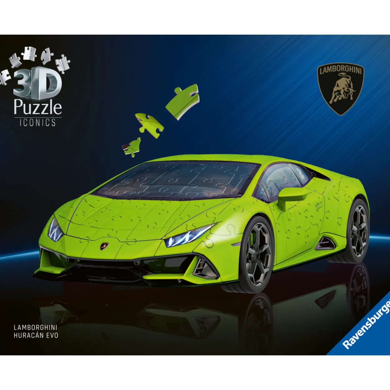 Palapeli Ravensburger 108 palaa Iconics Lamborghini Huracán EVO-Verde