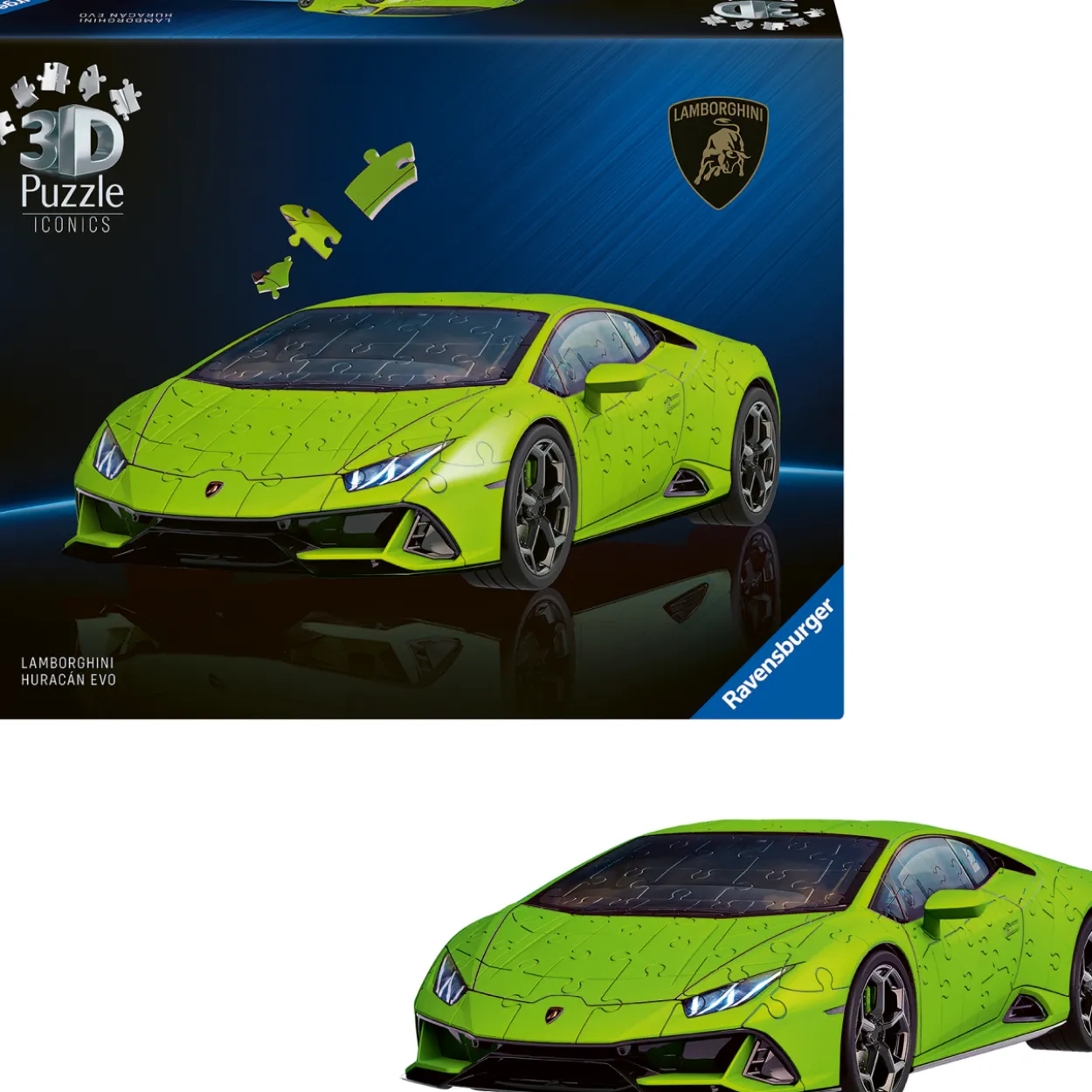 Palapeli Ravensburger 108 palaa Iconics Lamborghini Huracán EVO-Verde